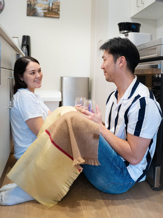 Crimson Sand Fusion Alpaca Blanket Scarf