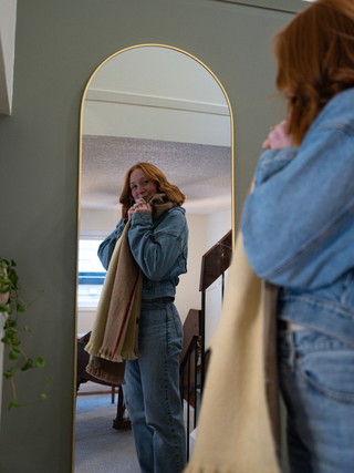 Crimson Sand Fusion Alpaca Blanket Scarf