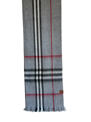 Slate Metro Plaid Alpaca Scarf