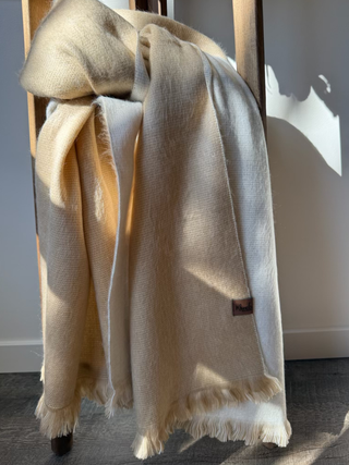 Biscotti Beige Alpaca Blanket Scarf