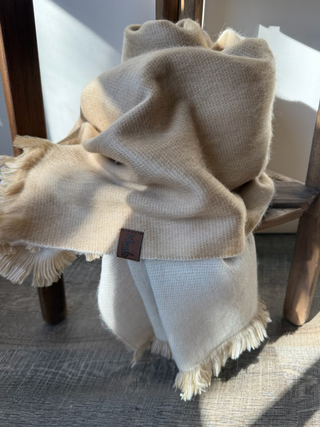 Biscotti Beige Alpaca Blanket Scarf