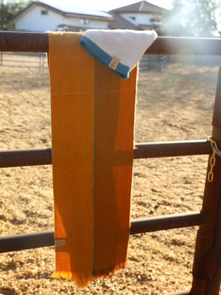 Teal & Cream Reversible Alpaca Beanie