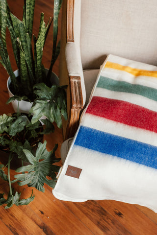Pioneer Stripe Alpaca Blanket