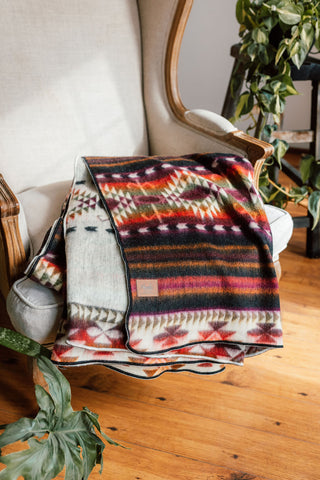 Midnight Lights Alpaca Blanket