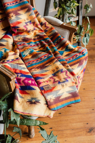 Caramel Confetti Large Alpaca Blanket