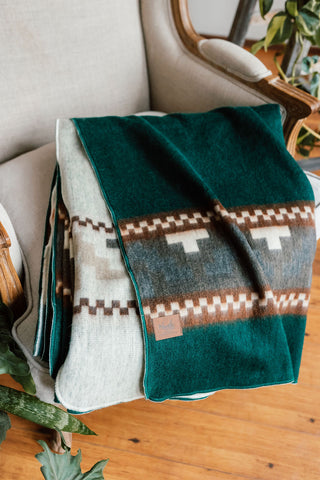 Pinewood Retreat Alpaca Blanket