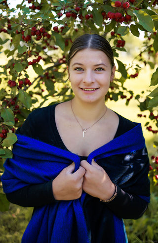 Sapphire Alpaca Blanket Scarf