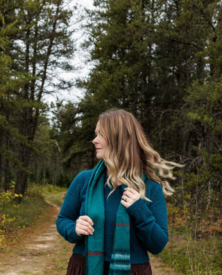 Spruce Metro Plaid Alpaca Scarf
