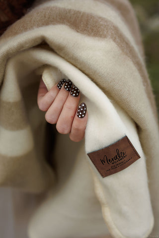 Oat Milk Alpaca Throw Blanket