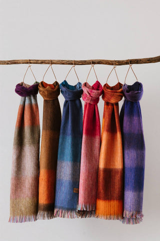 Blue Ombre Alpaca Scarf