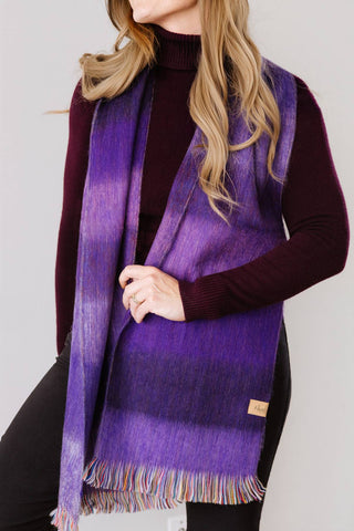 Purple Ombre Alpaca Scarf