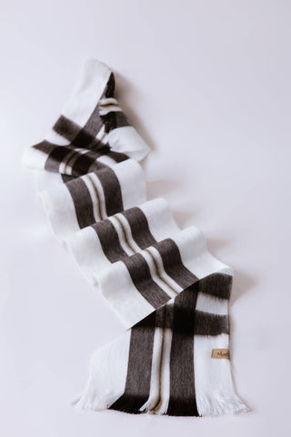 Uptown White Alpaca Scarf