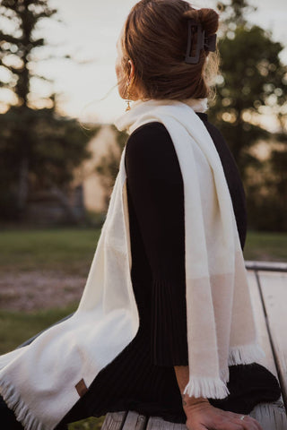 Linen Blok Alpaca Scarf