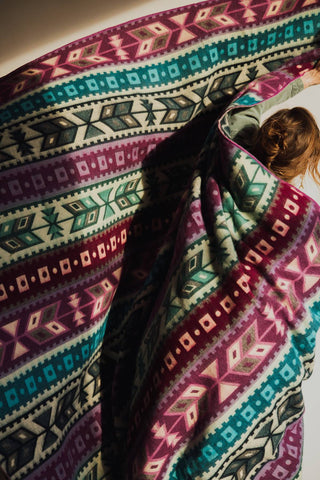 Purple Tide Alpaca Blanket
