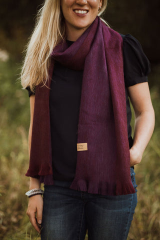 Cabernet Alpaca Scarf | Meraki Movement