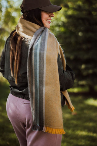 Col Mustard Alpaca Scarf | Meraki Movement