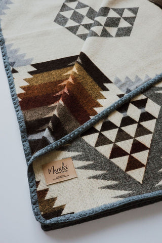 Diamond Aztek Alpaca Throw Blanket - Gray Edge | Meraki Movement