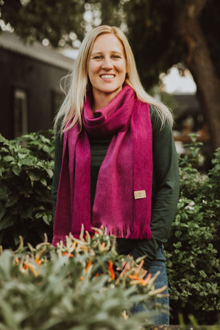 Pink Horizon Alpaca Scarf | Meraki Movement