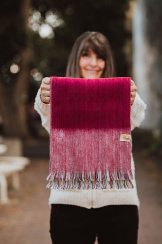 Pink Ombre Alpaca Scarf | Meraki Movement