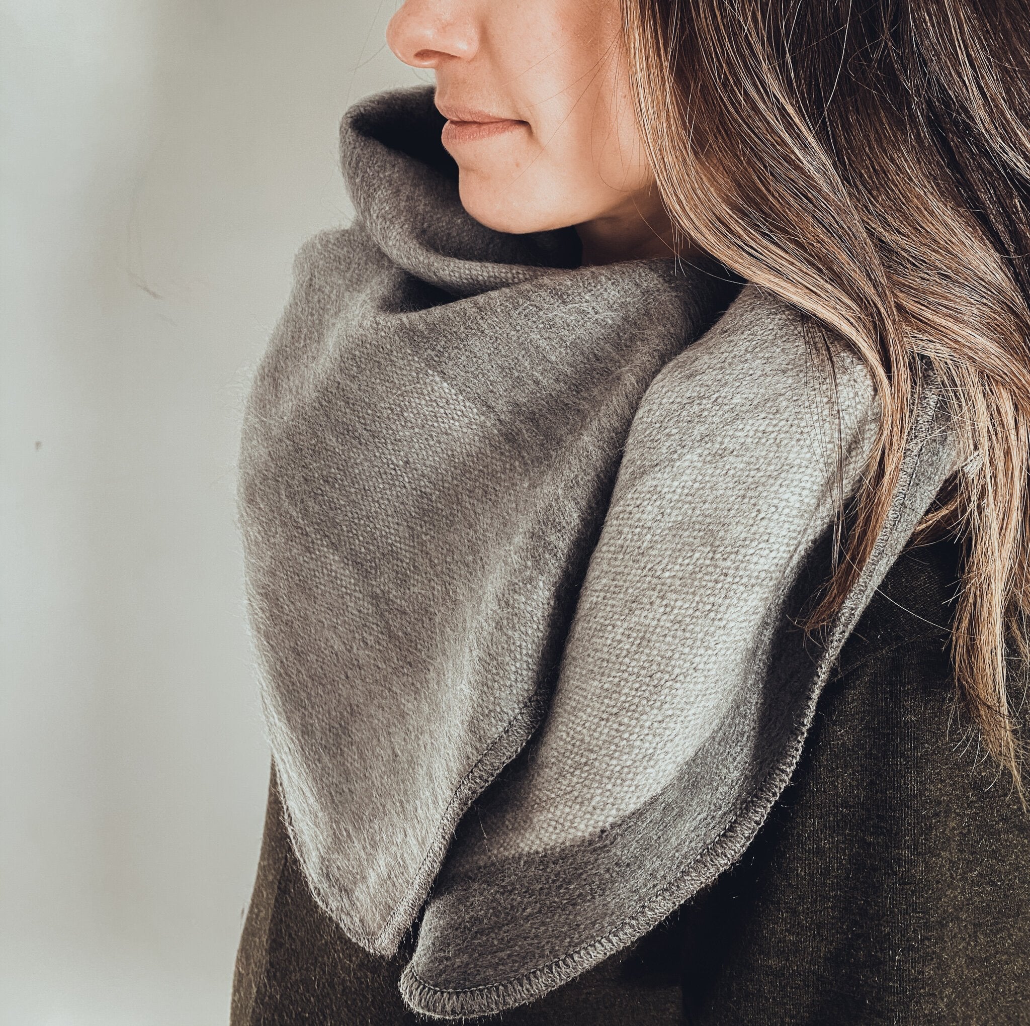 Posh Grey Baby Blanket/Blanket Scarf